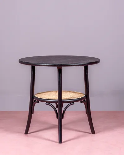 Table ronde rétro de style vintage | En bois de frêne