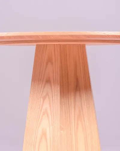 Mesa de comedor con pie central en madera de fresno | Envío gratuito