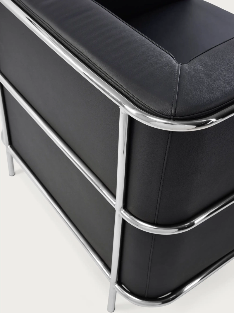 Lænestol i kubisk design i italiensk læder - Torino NEST DREAM - 5