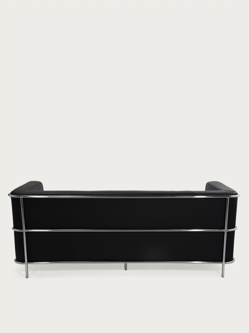 Divano a 3 posti in pelle italiana con struttura in acciaio inox - Torino NEST DREAM - 9