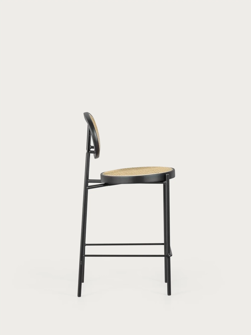 stool vintage with classic design in natural rattan (65cm) - North NEST DREAM - 2