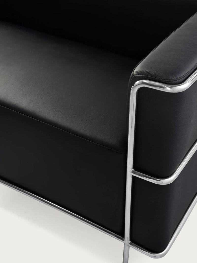 Divano a 3 posti in pelle italiana con struttura in acciaio inox - Torino NEST DREAM - 10