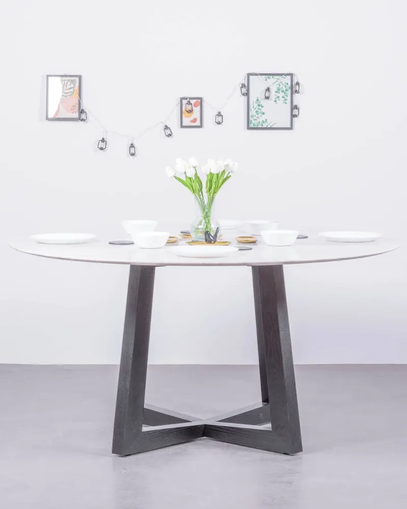 Eettafel van 150 cm in Carrara -marmer | De kosten delen