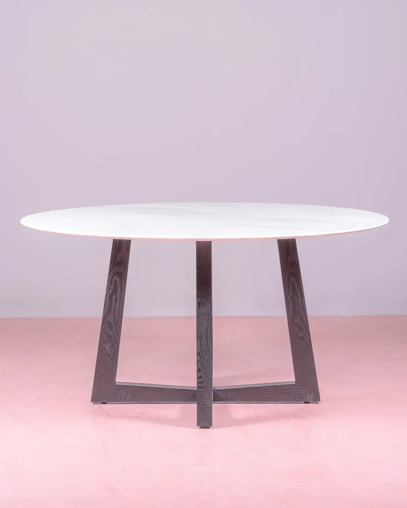 150cm round dining table in Carrara marble | Split payment