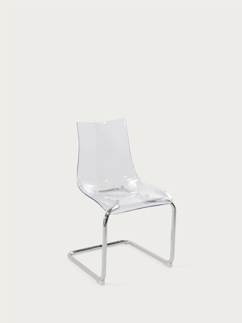 Transparante eetkamerstoel met stalen poten :: Stoel met stalen poten Nest Dream