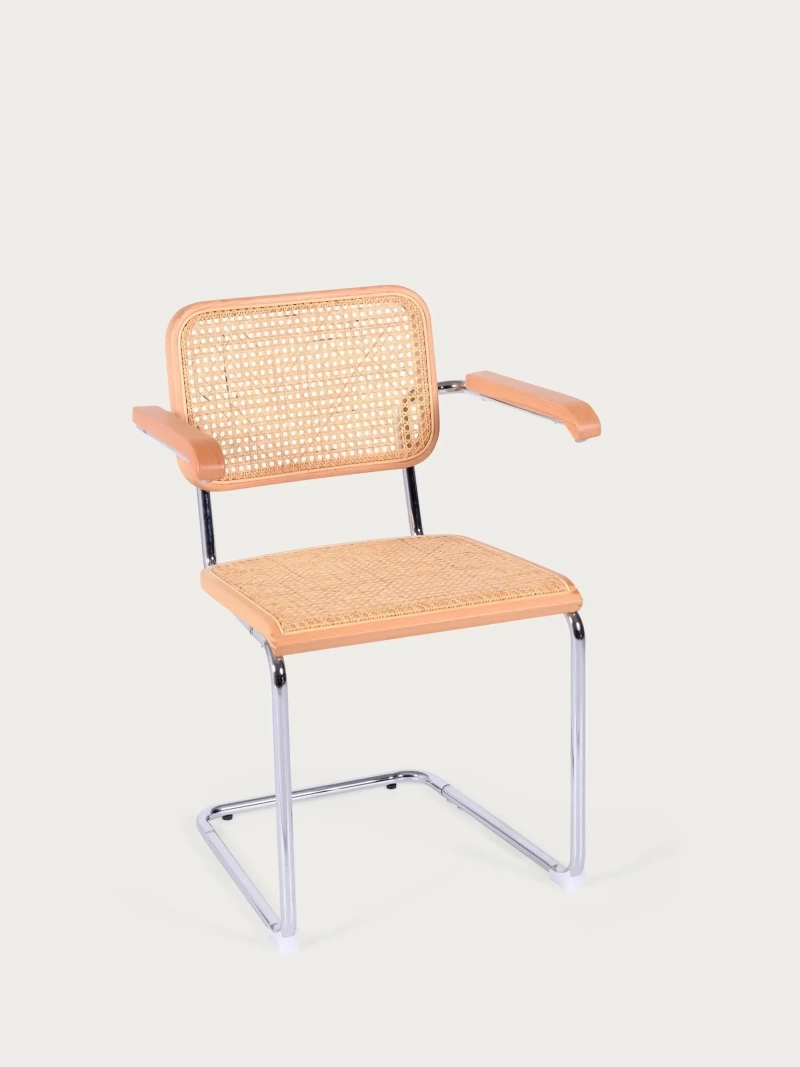 Retro szék karfás karosszék természetes rattanból és bükkfából - Frank NEST DREAM - 15