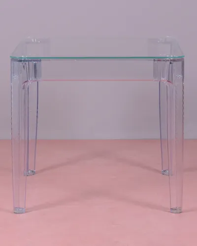 Table fantôme carrée 80cm | Tables en verre | Livraison gratuite