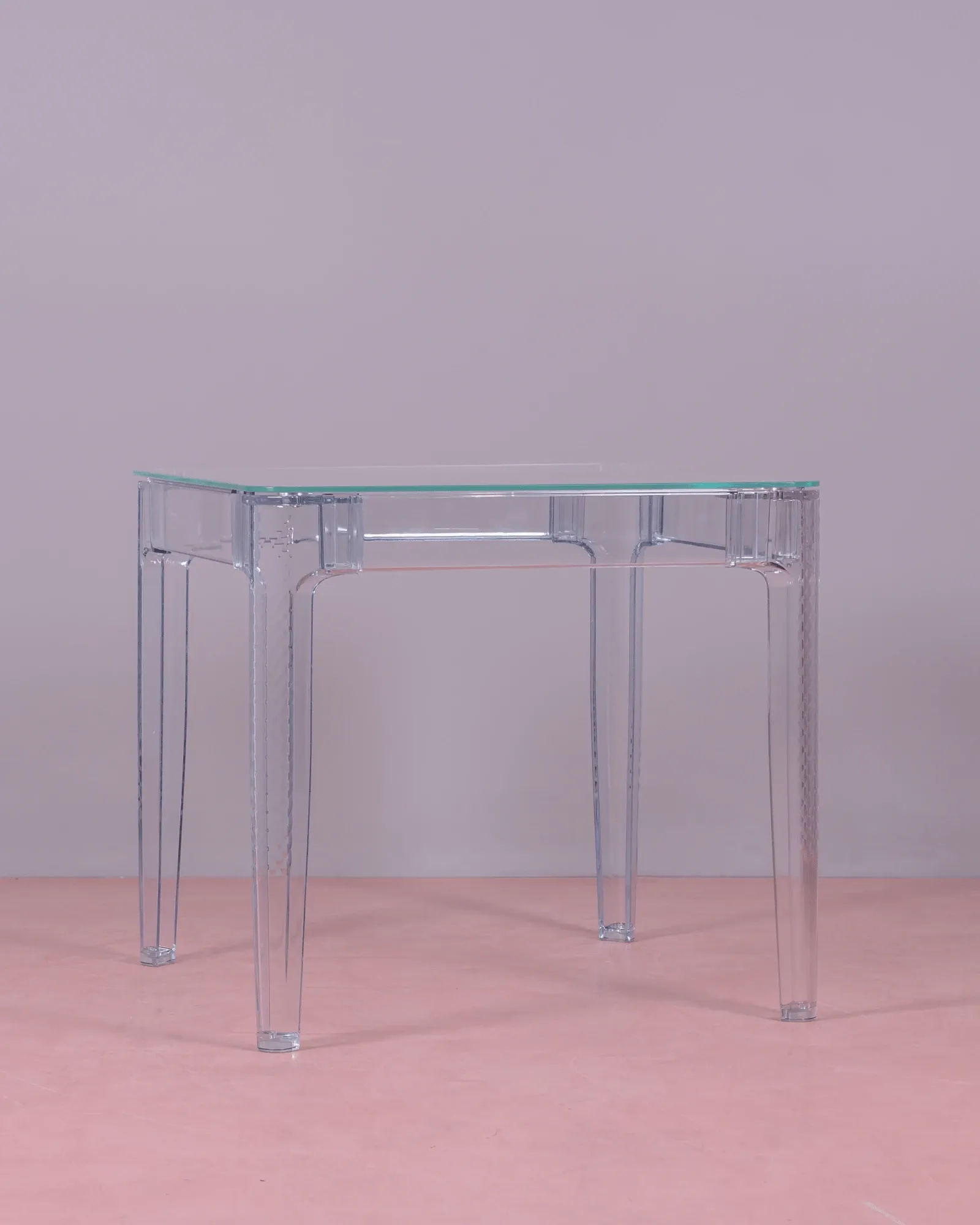 80cm Square Ghost Table | Glastische | Kostenloser Versand