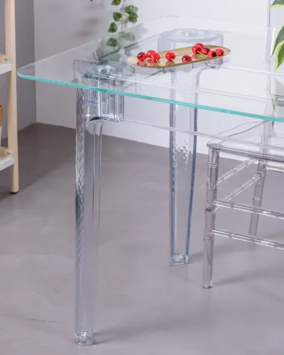 Mesa Ghost de 140cm de plástico  | Envío gratis -Mesas de cristal