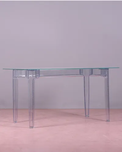 Mesa Ghost de 140cm de plástico  | Envío gratis -Mesas de cristal