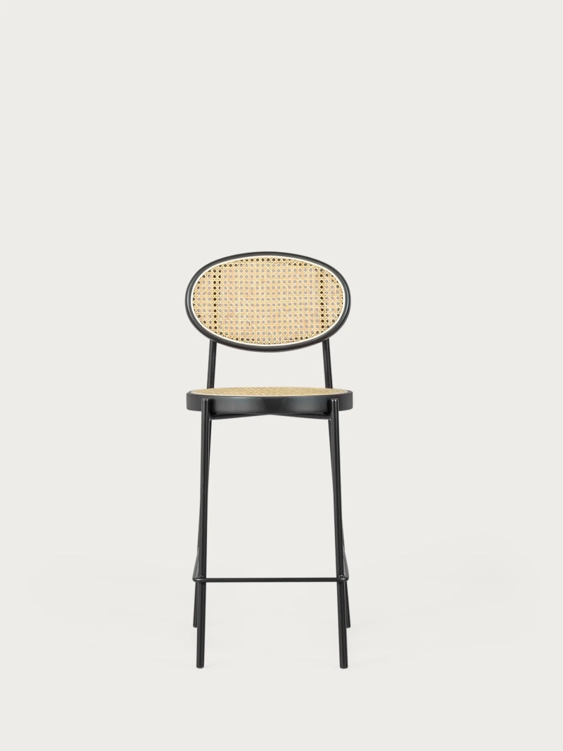 sgabello vintage dal design classico in rattan naturale (65 cm) - North NEST DREAM - 1