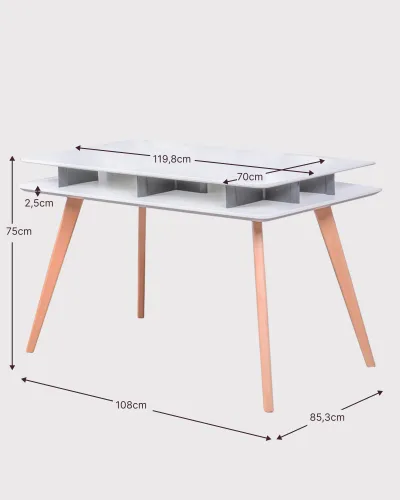 Mesa nórdica de escritorio | Diseño minimalista y elegante