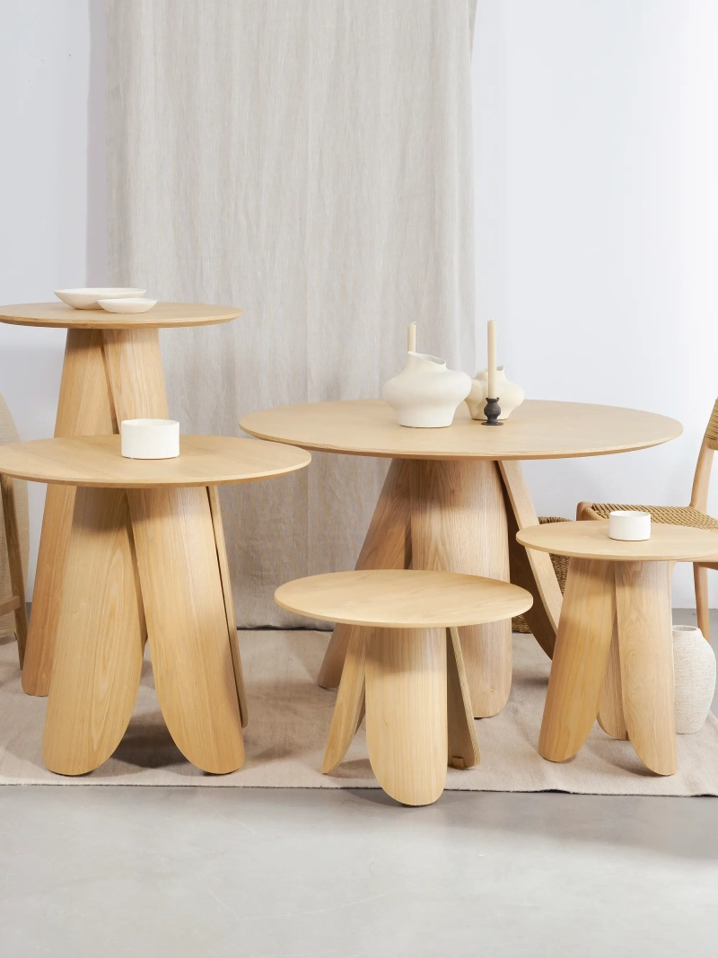 Přístavný stolek z jasanového dřeva (50 cm) - Pluto NEST DREAM - 1