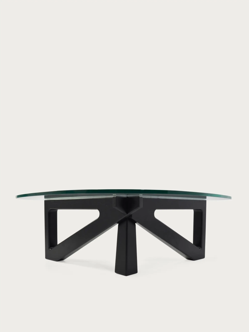 Tavolino con piano in vetro e base in legno (126x90cm) - Nodda NEST DREAM - 1