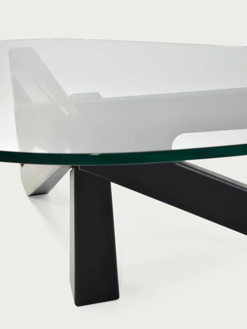 Tavolino con piano in vetro e base in legno (126x90cm) - Nodda NEST DREAM - 1