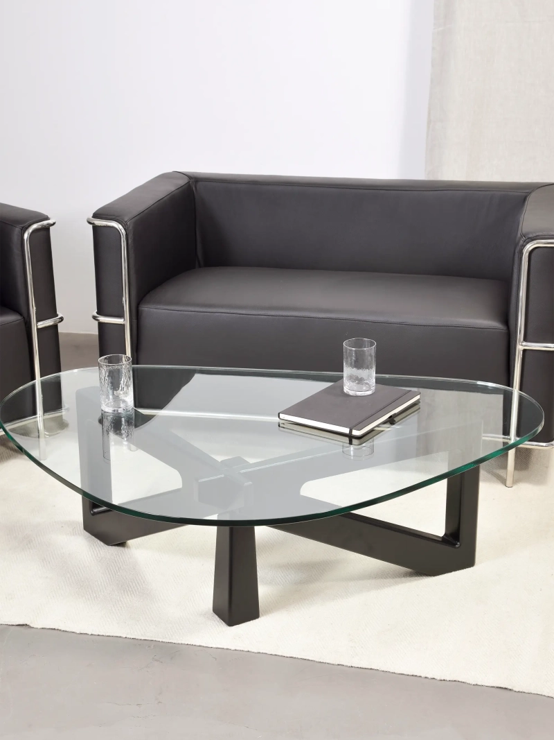 Tavolino con piano in vetro e base in legno (126x90cm) - Nodda NEST DREAM - 1