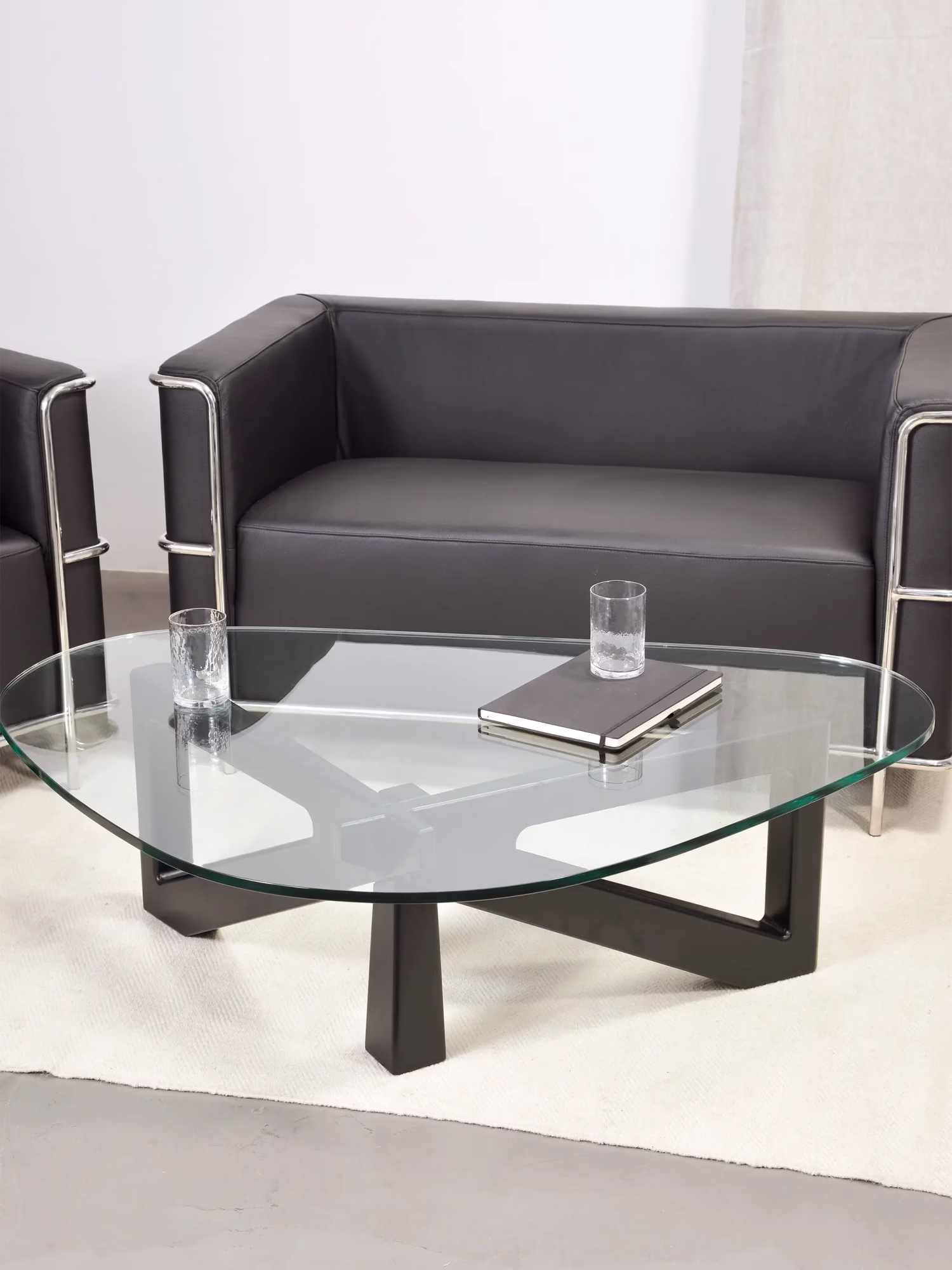 Tavolino con piano in vetro e base in legno (126x90cm) - Nodda NEST DREAM - 1
