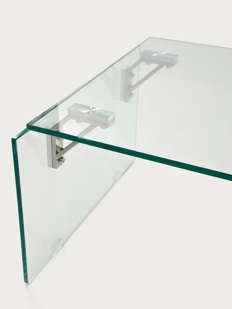 Salontafel in gehard glas en roestvrij stalen details - Dresden NEST DREAM - 2