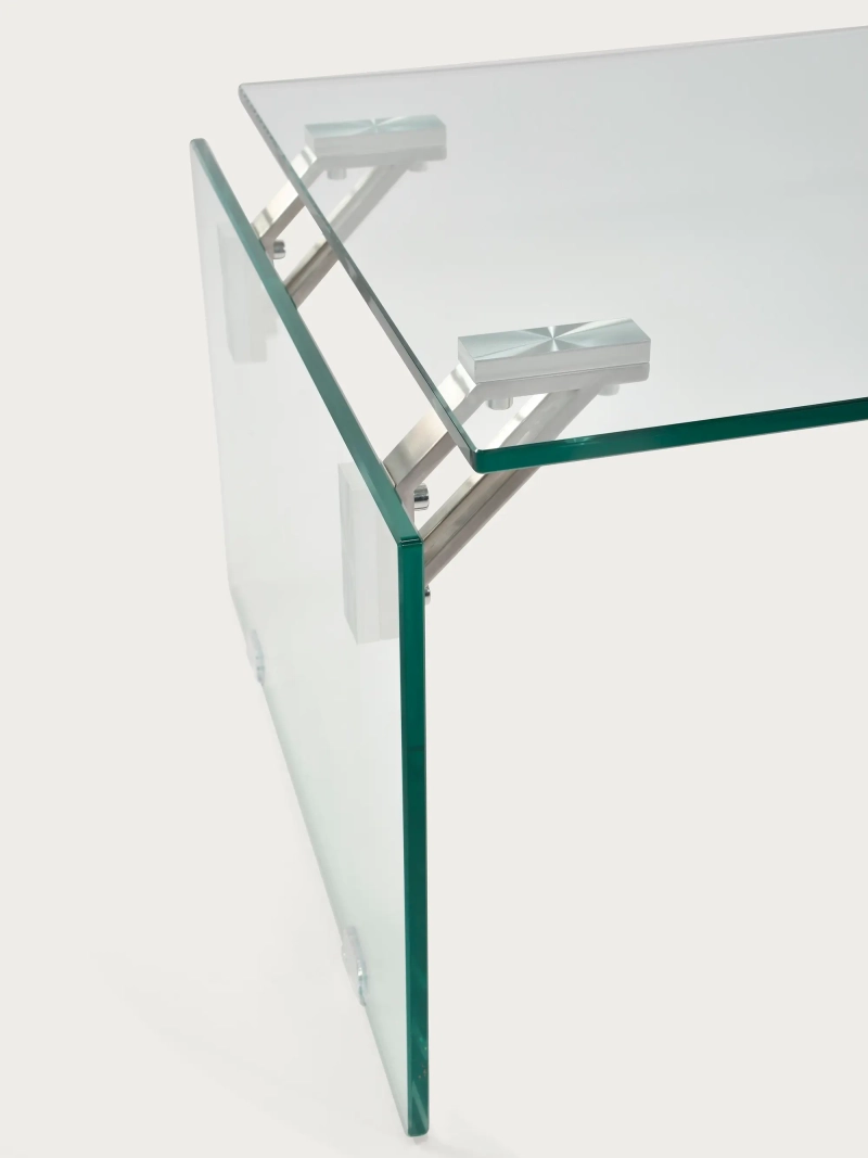 Măsuță de cafea din sticlă călită și detalii din oțel inoxidabil - Dresda NEST DREAM - 2