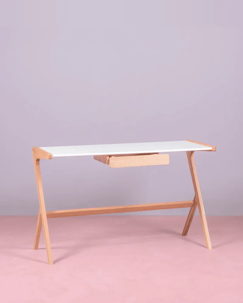 Mesa de escritorio minimalista con cajón central | Envío gratis