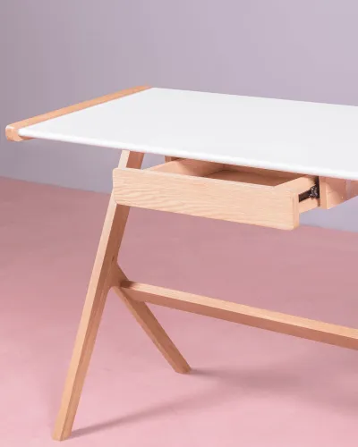 Table de bureau minimaliste avec tiroir central | Livraison gratuite