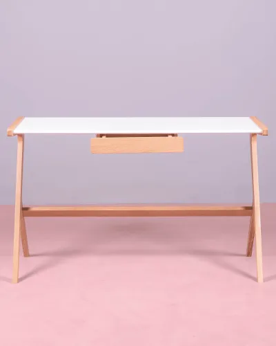 Table de bureau minimaliste avec tiroir central | Livraison gratuite