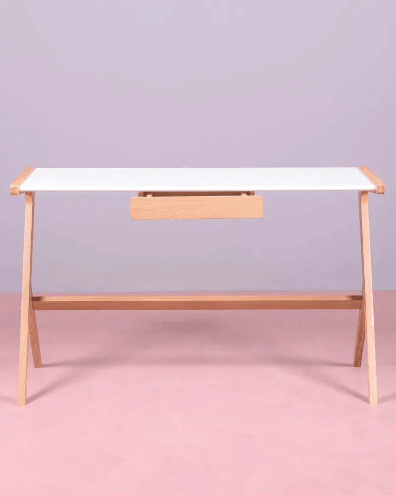 Mesa de escritorio minimalista con cajón central | Envío gratis