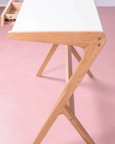 Table de bureau minimaliste avec tiroir central | Livraison gratuite