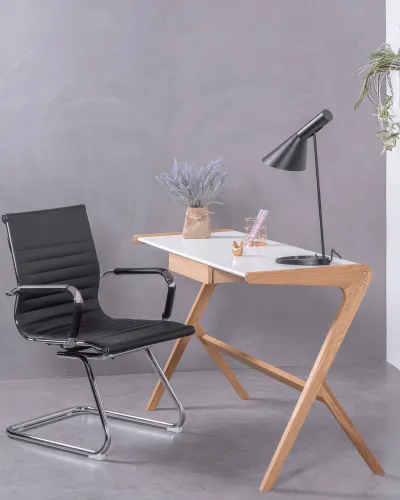 Table de bureau minimaliste avec tiroir central | Livraison gratuite