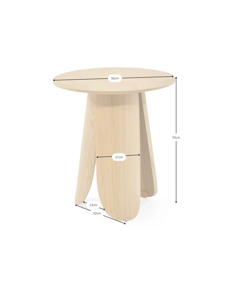 Nordic side table in ash wood (50cm) - Pluto NEST DREAM - 9