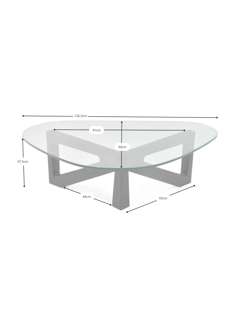 Mesa de centro con tapa de cristal y base en madera (126x90cm) - Nodda NEST DREAM - 12