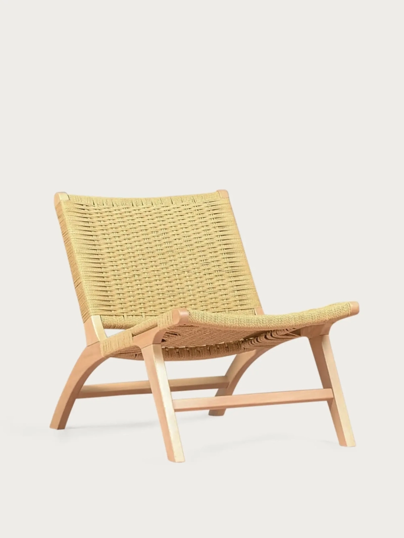 Nordic armchair in beech wood and ecological rope - Liam NEST DREAM - 1