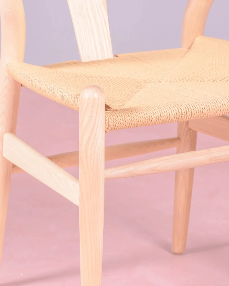 Scandinavian chair in natural ash wood | Free shipping and 5-year warranty