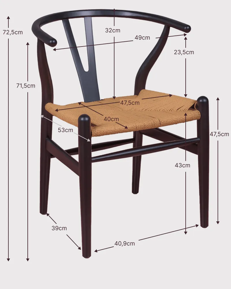 Scandinavian chair in natural ash wood | Free shipping and 5-year warranty