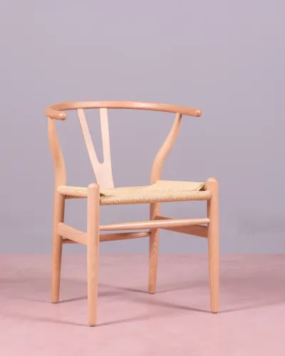 Chaise nordique en bois de hêtre naturel et corde écologique | Livraison gratuite