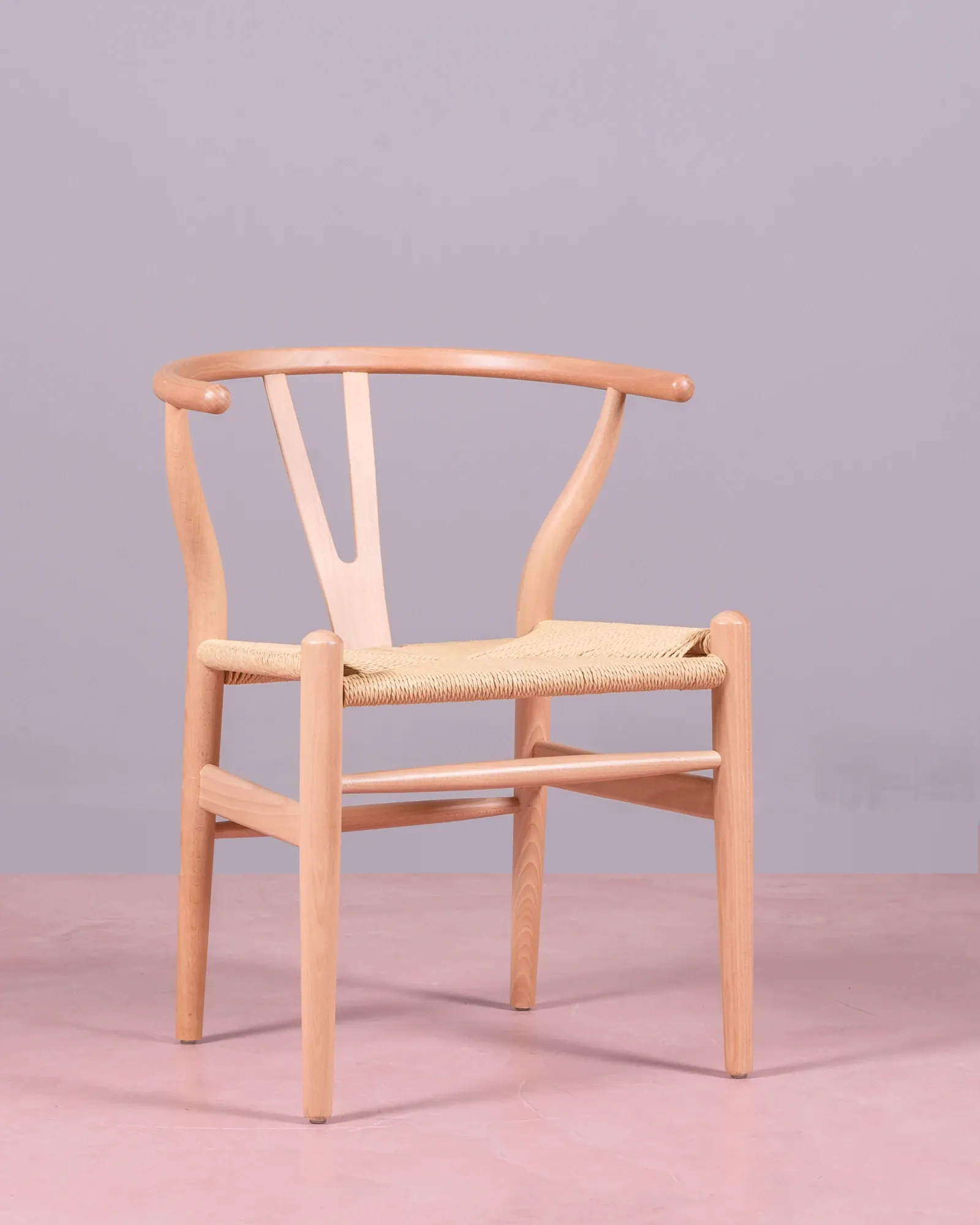 Nordic chair in natural beech wood and ecological rope | Free shipping