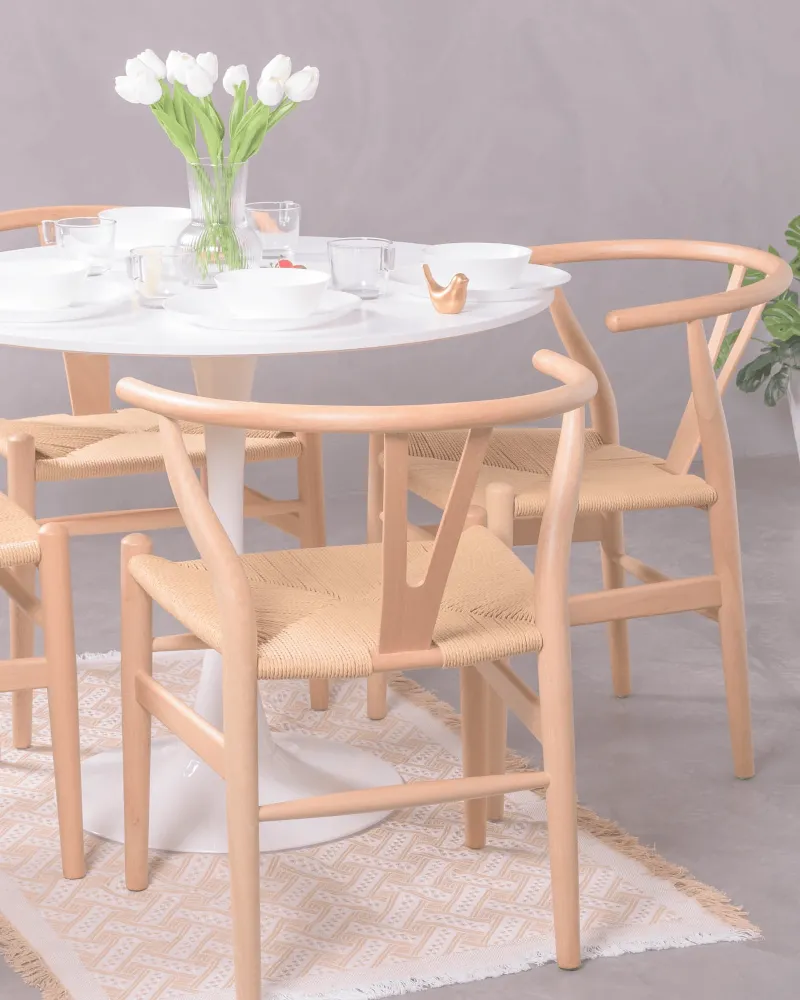 Nordic chair in natural beech wood and ecological rope | Free shipping