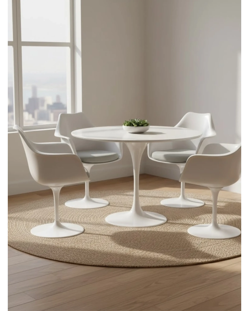 Rundt spisebord af høj kvalitet i MDF-træ (100 cm) - Stratus NEST DREAM - 7