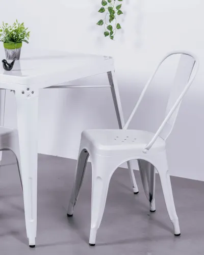 Metal steel chair in industrial style | Simplicity and elegance