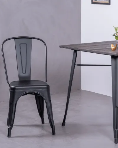 Metal steel chair in industrial style | Simplicity and elegance