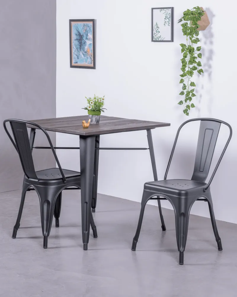 Metal steel chair in industrial style | Simplicity and elegance