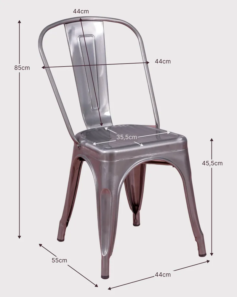 Metal steel chair in industrial style | Simplicity and elegance