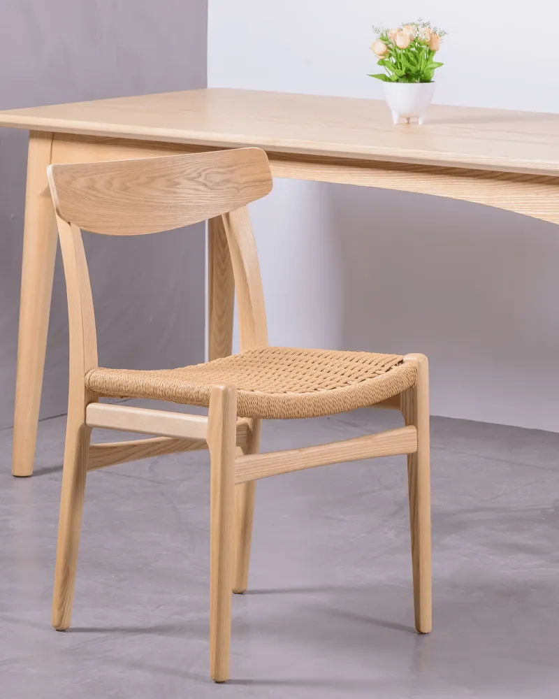 Liam Nordic Chair in essenhout en natuurlijk touw | Nest Dream