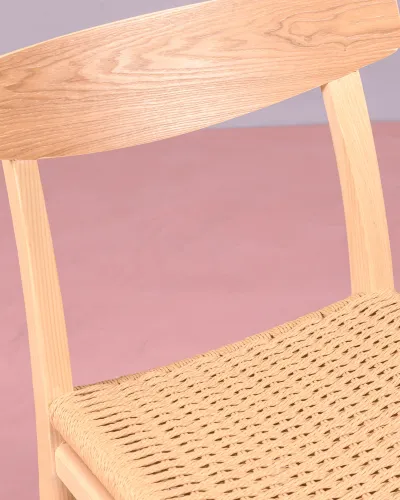 Liam Nordic Chair in Ash wood and natural rope | Nest Dream