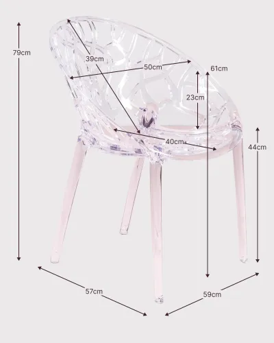 Chaise Chrystal transparent adaptée à une utilisation en extérieur | Magasin Nest Dream