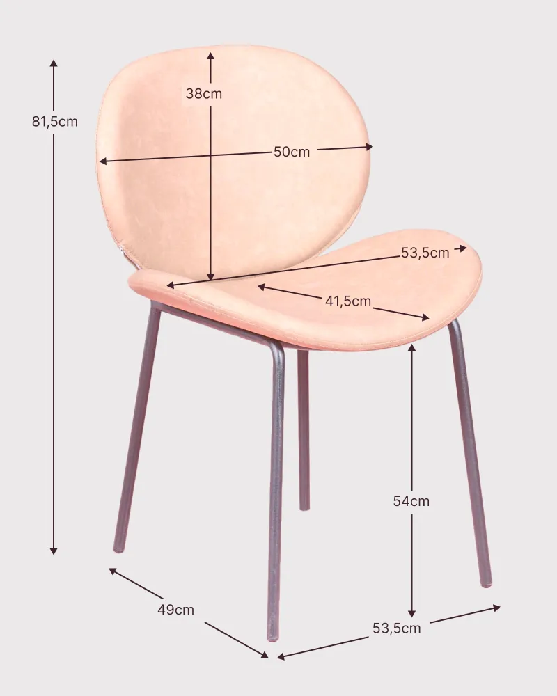 Retro stol klädd i åldrat konstläder | Vintage stolar | Nest Dream