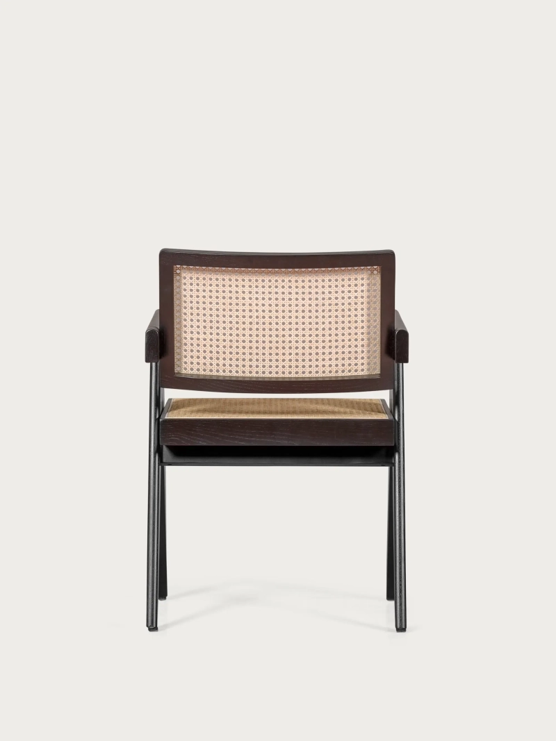 Teakfa és rattan szék retro karfával - Compass NEST DREAM - 8