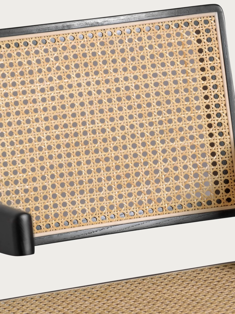 Silla de teca y ratán con reposabrazos retro - Compass NEST DREAM - 5