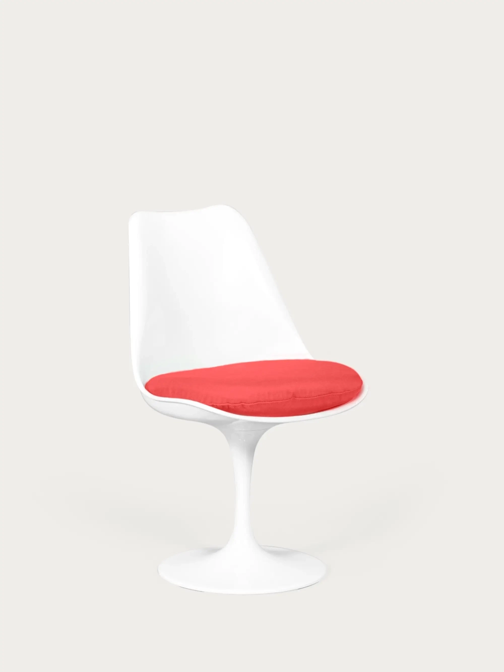 Stratus draaibare designstoel met katoenen kussen en aluminium onderstel