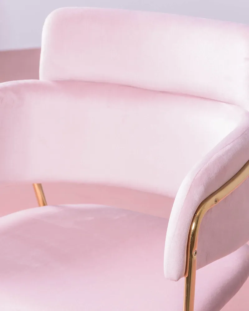 Cruiser chair upholstered in velvet with golden legs | Nest Dream